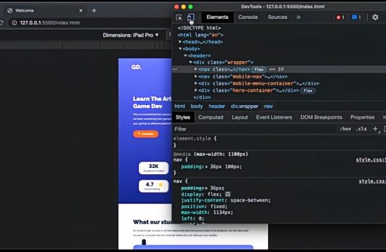 Developer Tools Interface – Annandale, Sydney Screenshot of a developer tools interface inspecting HTML and CSS code in Annandale, Sydney